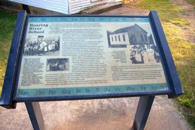 Roaring River School Marker image. Click for full size.
