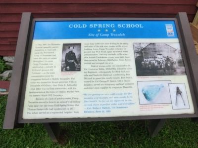 Cold Spring School Marker. Click for full size. Cold Spring School Marker image. Click for full size.