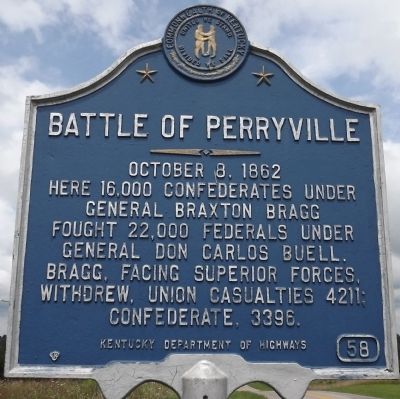 Battle of Perryville Marker image. Click for full size.