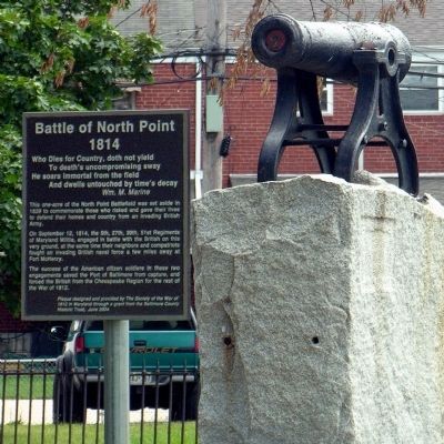Battle of North Point Marker image. Click for full size.
