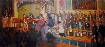 <i>La firma del Acta de Independencia de Centroamrica </i> (Signing of the Act of Independence). image, Touch for more information