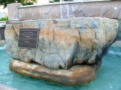 Veterans Memorial Fountain and Marker. Click for full size. Veterans Memorial Fountain and Marker image. Click for full size.