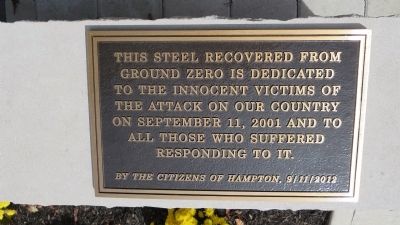 9-11 Memorial Sundial Marker image. Click for full size.