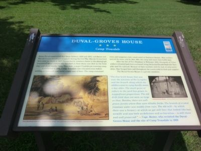 Duval-Groves House Marker. Click for full size. Duval-Groves House Marker image. Click for full size.