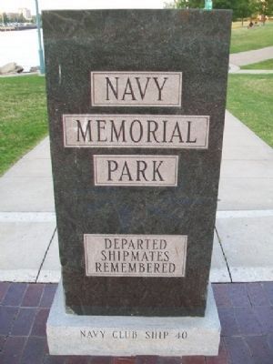 Naval Memorial Park Marker (front) image. Click for full size.