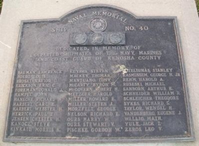 Naval Memorial Marker. Click for full size. Naval Memorial Marker image. Click for full size.