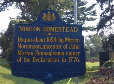 Morton Homestead Marker. Click for full size. Morton Homestead Marker image. Click for full size.