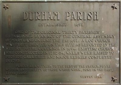 Durham Parish Marker image. Click for full size.