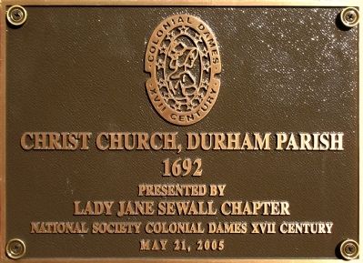 Christ Church, Durham Parish <br>1692 image. Click for full size.