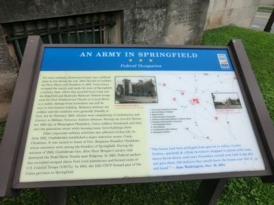 An Army In Springfield Marker image. Click for full size.