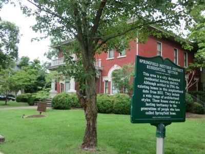 Springfield Historic District Marker. Click for full size. Springfield Historic District Marker image. Click for full size.