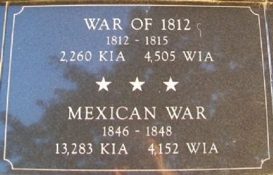 War Memorial War of 1812 and Mexican War Marker image. Click for full size.
