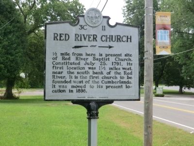 Red River Church Marker. Click for full size. Red River Church Marker image. Click for full size.