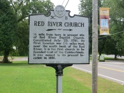 Red River Church Marker image. Click for full size.