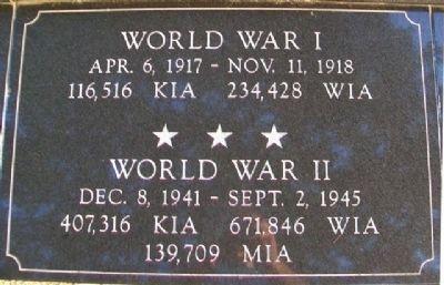 War Memorial WWI - WWII Marker image. Click for full size.
