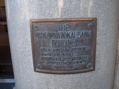 The Capital National Bank Building Marker image. Click for full size.