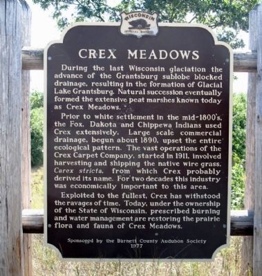 Crex Meadows Marker image. Click for full size.