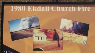 1980 Ekdall Church Fire Marker image. Click for full size.