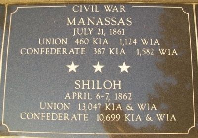 War Memorial Manassas - Shiloh Marker image. Click for full size.
