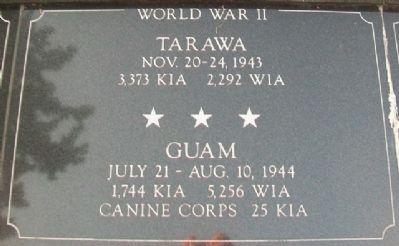 War Memorial Tarawa - Guam Marker image. Click for full size.