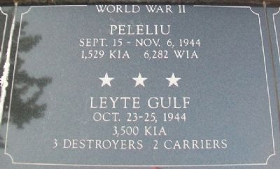 War Memorial Peleliu - Leyte Gulf Marker image. Click for full size.