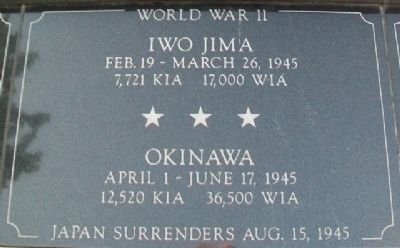War Memorial Iwo Jima - Okinawa Marker image. Click for full size.