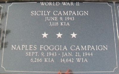 War Memorial Sicily - Naples Foggia Marker image. Click for full size.