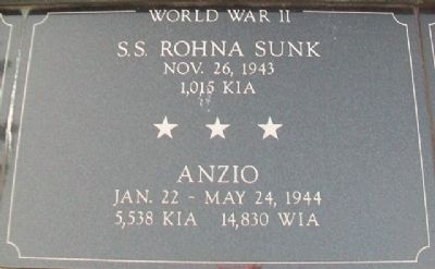 War Memorial SS Rohna - Anzio Marker image. Click for full size.