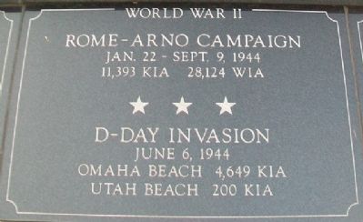 War Memorial Rome-Arno - D-Day Marker image. Click for full size.