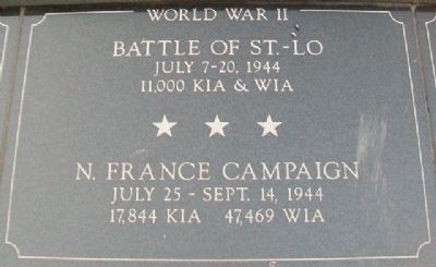 War Memorial St. Lo - N. France Marker image. Click for full size.