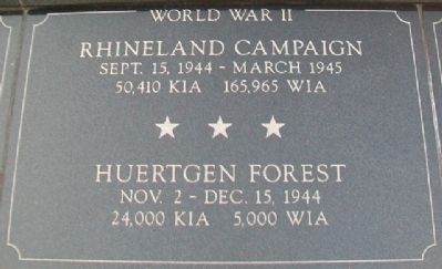 War Memorial Rhineland - Huertgen Forest Marker image. Click for full size.