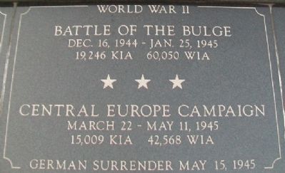 War Memorial Bulge - Central Europe Marker image. Click for full size.