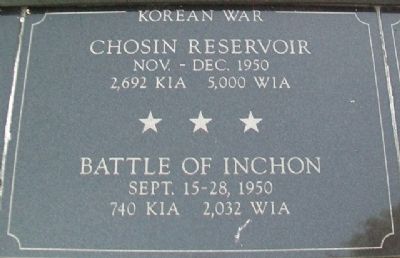 War Memorial Chosin - Inchon Marker image. Click for full size.