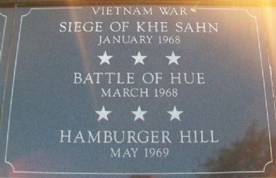 War Memorial Khe Sahn - Hue - Hamburger Marker image. Click for full size.