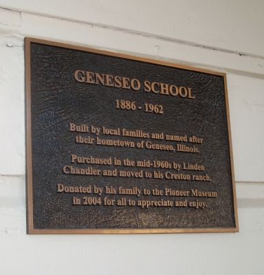 Geneseo School Marker. Click for full size. Geneseo School Marker image. Click for full size.
