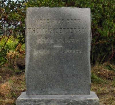 Thomas Jefferson Marker. Click for full size. Thomas Jefferson Marker image. Click for full size.