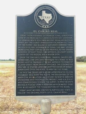 Route of El Camino Real Marker image. Click for full size.
