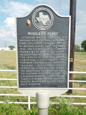 Moseley's Ferry Marker image. Click for full size.
