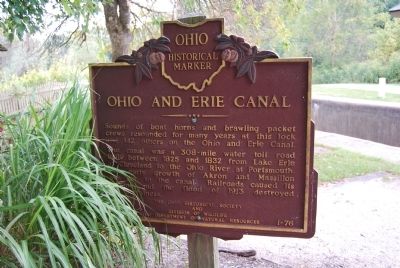 Ohio and Erie Canal Marker image. Click for full size.