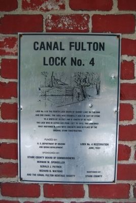Ohio and Erie Canal Lock 4 Lockhouse Marker image. Click for full size.