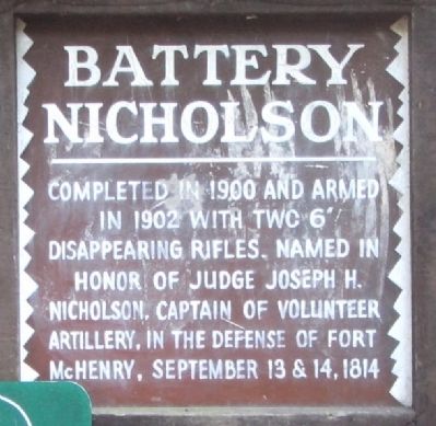 Battery Nicholson Marker. Click for full size. Battery Nicholson Marker image. Click for full size.