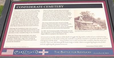 Confederate Cemetery Marker (updated) image. Click for full size.