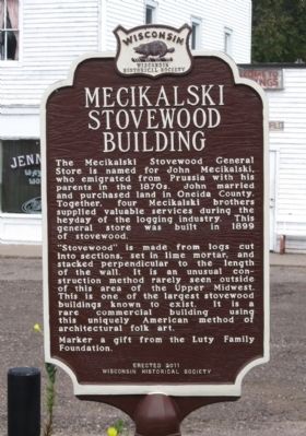 Mecikalski Stovewood Building Marker image. Click for full size.