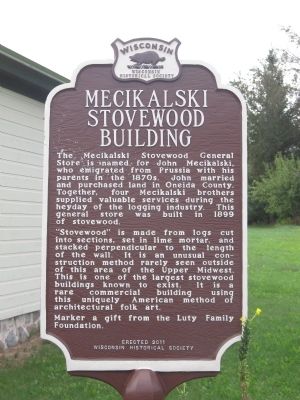 Mecikalski Stovewood Building Marker image. Click for full size.