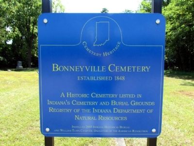 Bonneyville Cemetery Marker image. Click for full size.