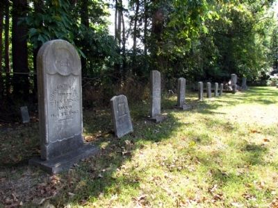 Headstones in Bonneyville Cemetery image. Click for full size.
