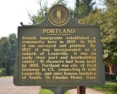 Portland Historical Marker. Click for full size. Portland Historical Marker image. Click for full size.