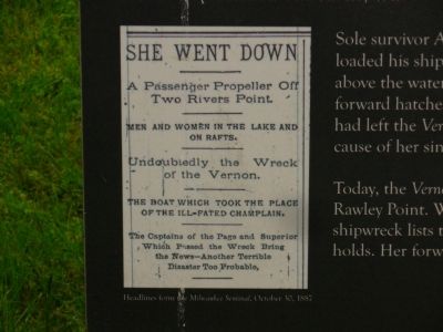 Steamer Vernon Marker. Click for full size. Steamer Vernon Marker image. Click for full size.