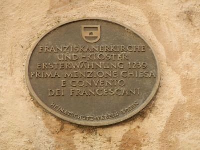 Franciscan Monastery Plaque image. Click for full size.