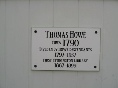 Thomas Howe House Marker image. Click for full size.